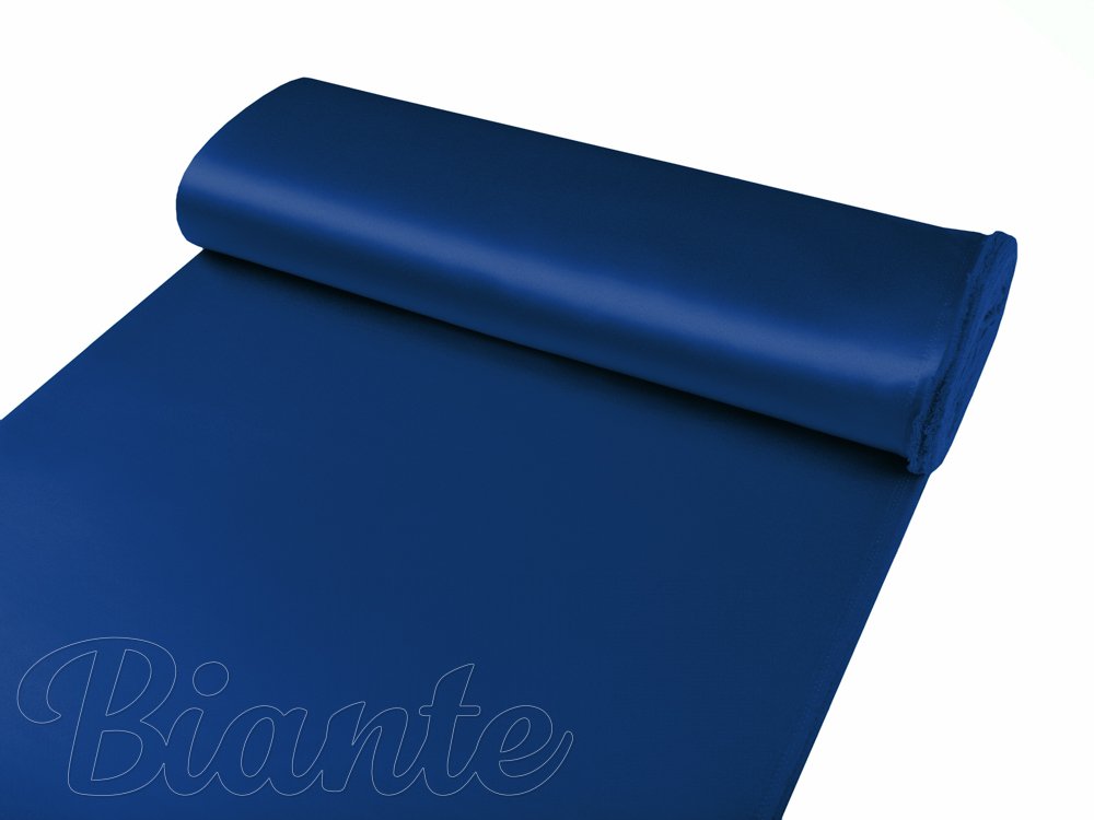 Látka polyesterový satén LUX-024 Námořnická modrá - šířka 150 cm - detail 3 - Biante.cz