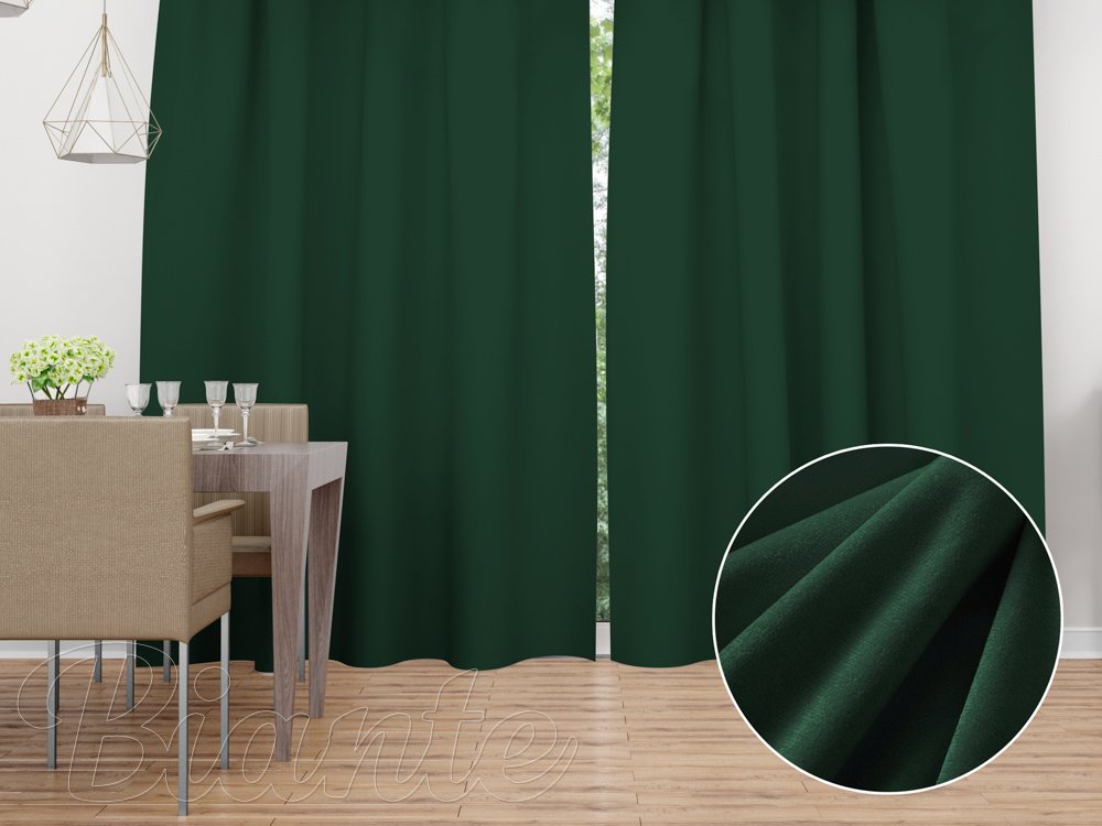 Sametový závěs Velvet Premium SVP-012 Zelený - šířka 135 cm - Biante.cz