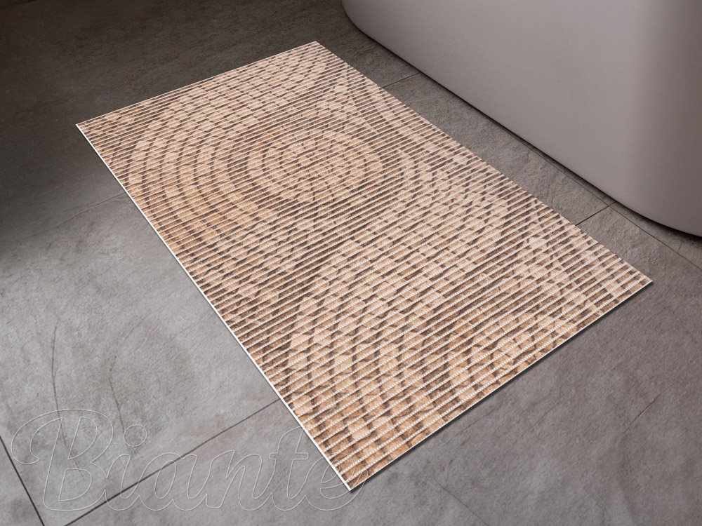 Kúpeľňová penová rohož / predložka PRO-003 Hnedá mozaika - metráž šírka 65 cm - detail 1 - Biante.sk