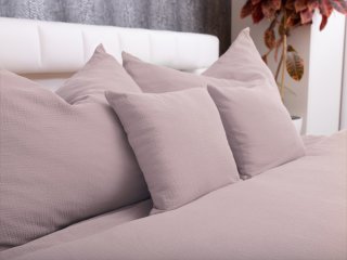 Mušelínové posteľné obliečky Nature MSN-008 Pastelovo fialkové - detail 1 - Biante.sk