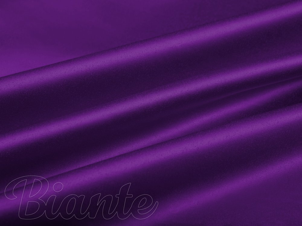 Látka polyesterový satén LUX-015 Zářivě fialová - šířka 150 cm - Biante.cz