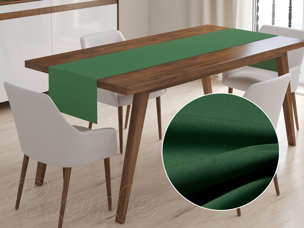 Bavlnený behúň na stôl Moni MO-014 Tmavo zelený - Biante.sk