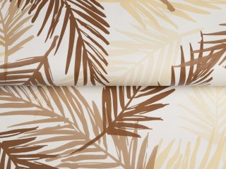 PVC obrus Hnedo-béžové palmové listy PV-076 - metráž š. 140 cm - detail 1 - Biante.sk