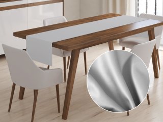 Bavlnený saténový behúň na stôl ST-012 Svetlo sivý - Biante.sk