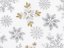 Vianočná bavlnená látka/plátno Sandra SAX-267 Sivé vločky so zlatotlačou - šírka 150 cm - detail 5 - Biante.sk