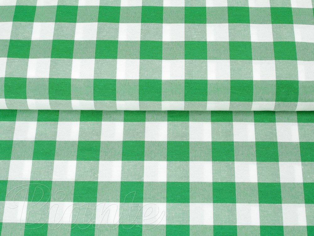 Bavlnená látka/plátno Sandra SA-250 Zelený kanafas 2x2 cm - šírka 140 cm - detail 4 - Biante.sk
