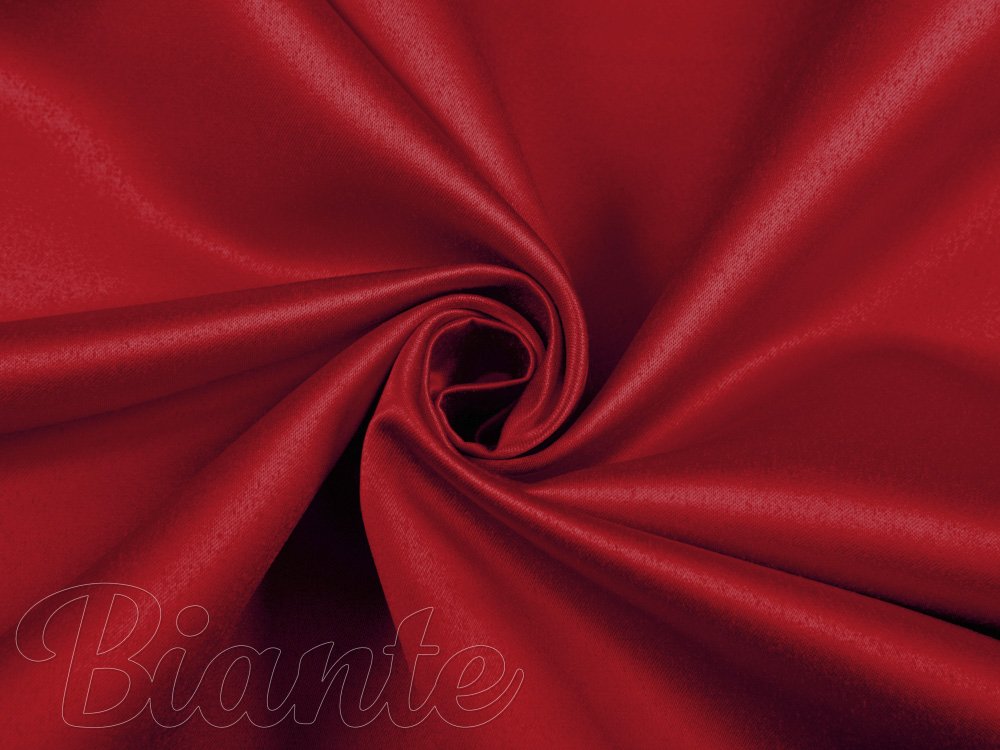 Látka polyesterový satén LUX-037 Červená - šírka 150 cm - detail 1 - Biante.sk