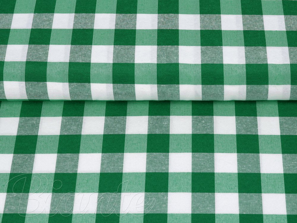 Teflonová látka na ubrusy TF-028 Zeleno-bílá kostka - šířka 320 cm - detail 2 - Biante.cz