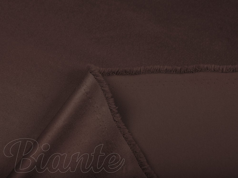 Látka polyesterový satén LUX-L042 Čokoládovo hnedá - šírka 150 cm - detail 6 - Biante.sk