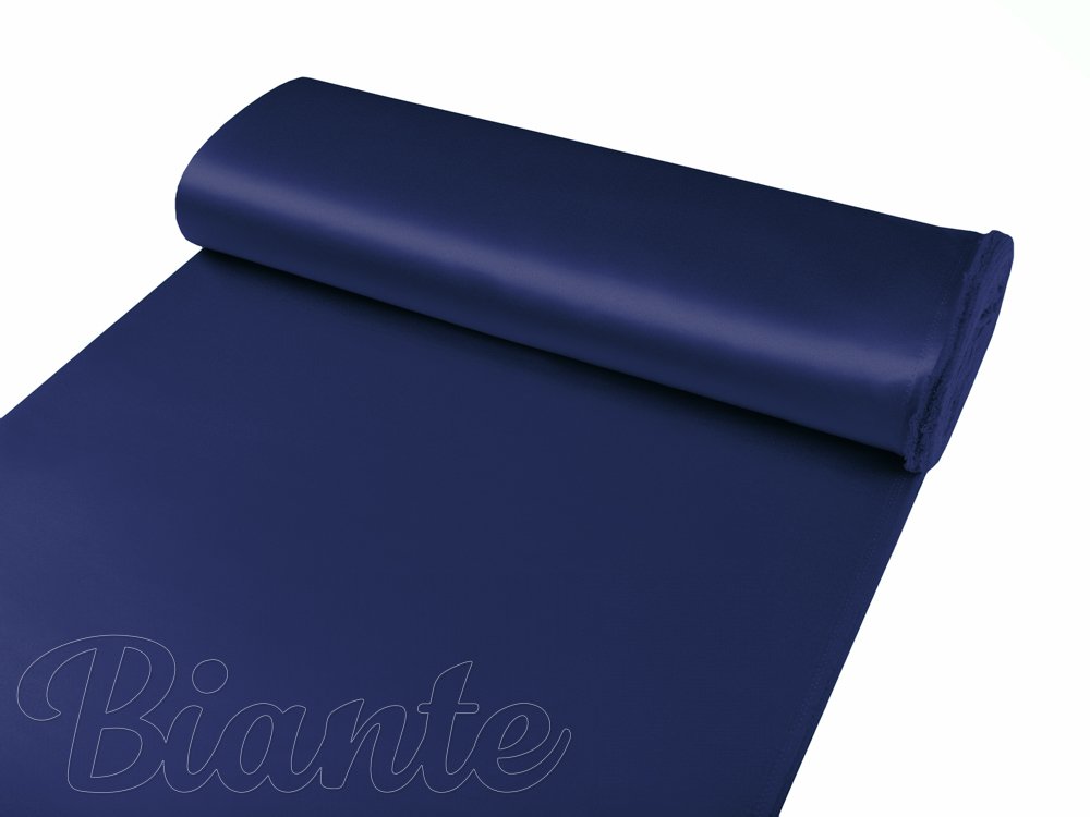 Látka polyesterový satén LUX-L039 Námořnická modrá - šířka 150 cm - detail 3 - Biante.cz
