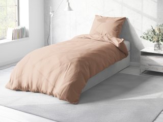 Bavlnené jednofarebné posteľné obliečky Torino TON-003 Béžové - Biante.sk