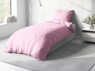Bavlnené jednofarebné posteľné obliečky Moni MOD-507 Svetlo ružové - detail 1 - Biante.sk