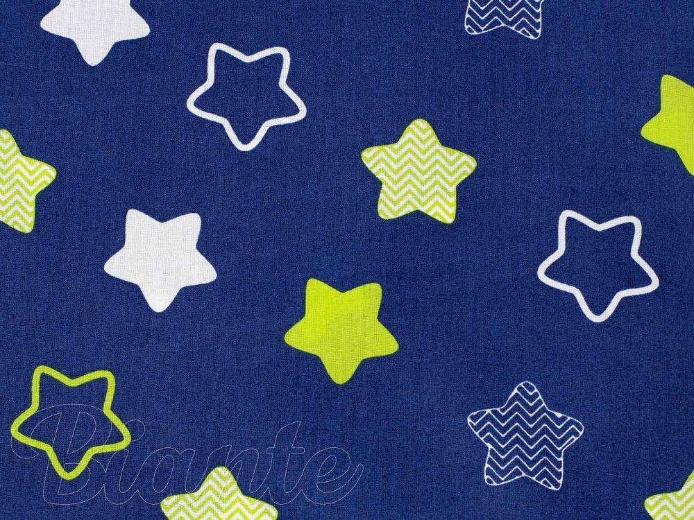 Detská bavlnená látka/plátno Sandra SA-046 Hviezdičky na modrom - šírka 160 cm - detail 5 - Biante.sk