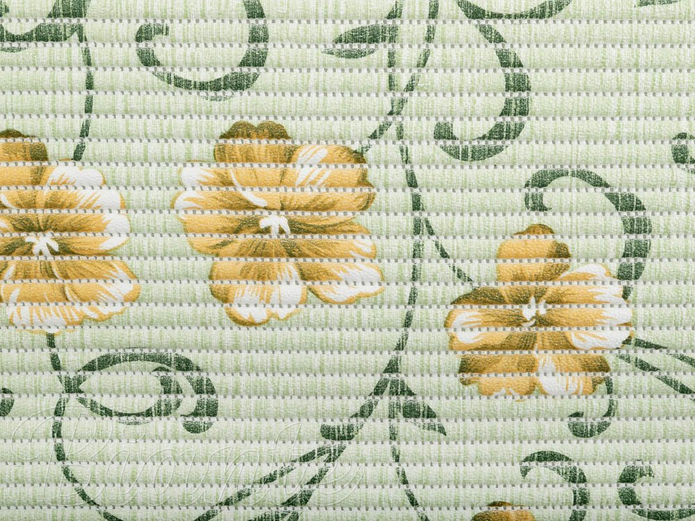 Kúpeľňová penová rohož / predložka PRO-065 Popínavé kvety na zelenom - metráž šírka 65 cm - detail 3 - Biante.sk