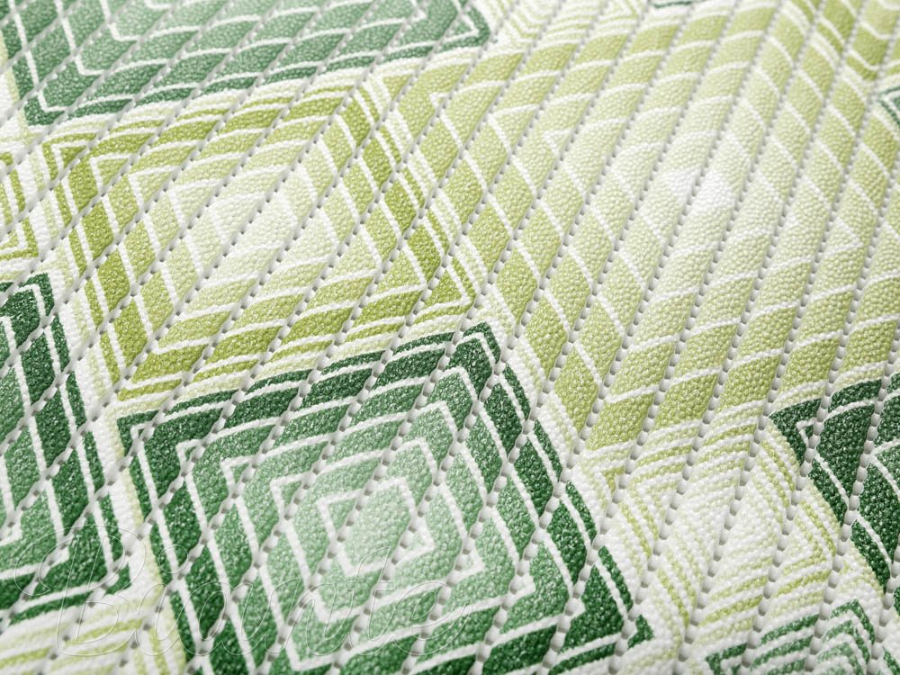 Kúpeľňová penová rohož / predložka PRO-069 Zelené designové štvorce - metráž šírka 65 cm - detail 5 - Biante.sk