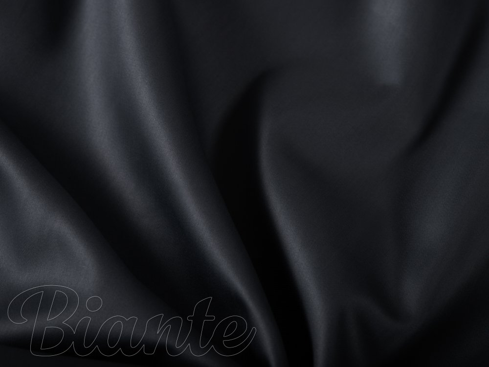 Látka bavlnený satén ST-006 Čierna - šírka 280 cm - detail 1 - Biante.sk