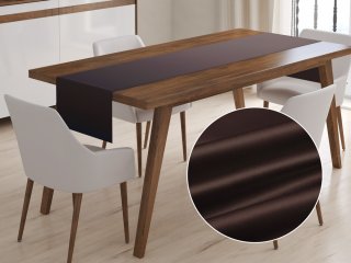 Saténový behúň na stôl polyesterový Satén LUX-L042 Čokoládovo hnedý - Biante.sk