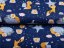 Detská bavlnená látka/plátno Sandra SA-281 Líšky na večernej oblohe - šírka 160 cm - detail 2 - Biante.sk
