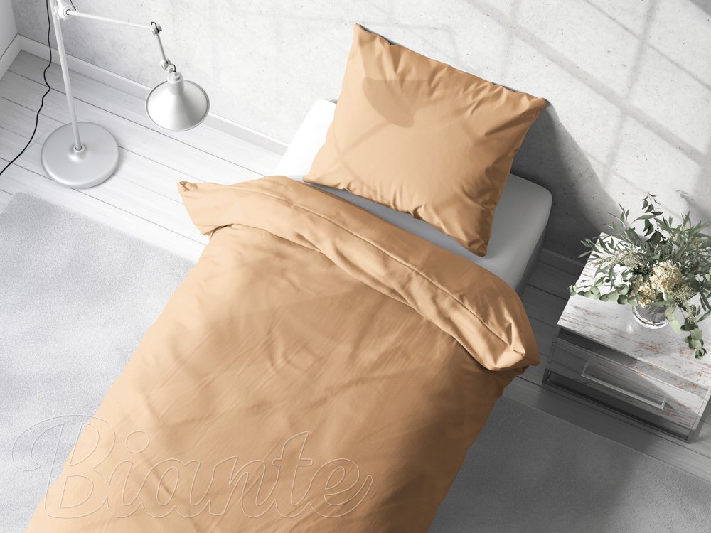 Bavlnené jednofarebné posteľné obliečky Moni MO-005 Béžové - detail 1 - Biante.sk