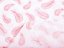 Bavlnená látka/plátno Sandra SA-173 Ružové perie na bielom - šírka 160 cm - detail 3 - Biante.sk