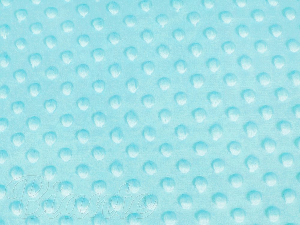 Detská látka Minky 3D bodky MKP-039 Blankytná modrá - šírka 150 cm - detail 6 - Biante.sk