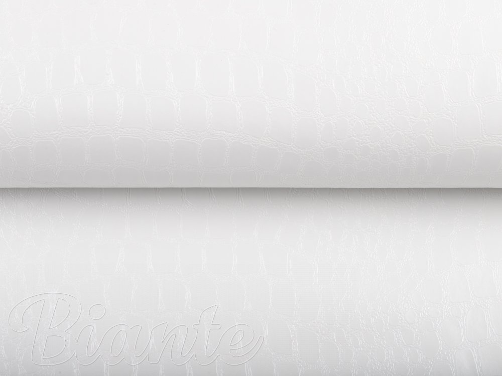 PVC ubrus metráž š. 140 cm PV-003 Bílá krokodýlí kůže - detail 2 - Biante.cz