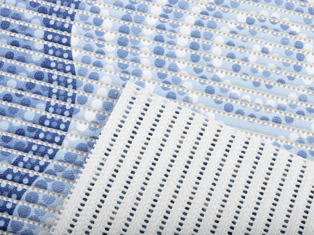 Kúpeľňová penová rohož / predložka PRO-022 Modré kruhy v mori - metráž šírka 65 cm - detail 4 - Biante.sk
