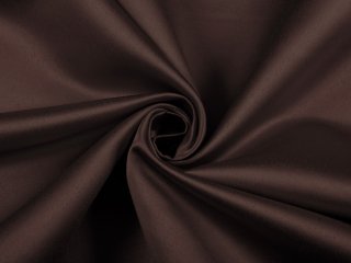 Látka polyesterový satén LUX-L042 Čokoládově hnědá - šířka 150 cm - detail 1 - Biante.cz