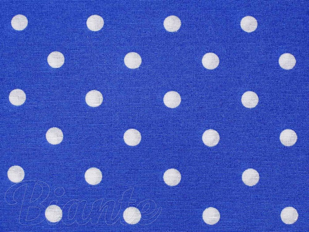 Dekoračná látka Leona LN-022 Biele bodky na sýto modrom - šírka 140 cm - detail 5 - Biante.sk