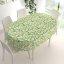 Bavlnený oválny obrus Sandra SA-297 Zelené izbové rastliny na bielom - detail 1 - Biante.sk
