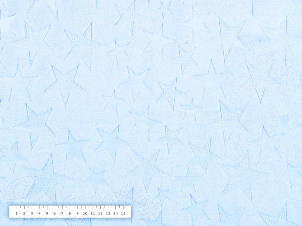 Mikroplyšová látka MIP-020 Hviezdičky - nebesky modrá - šírka 140 cm - detail 7 - Biante.sk
