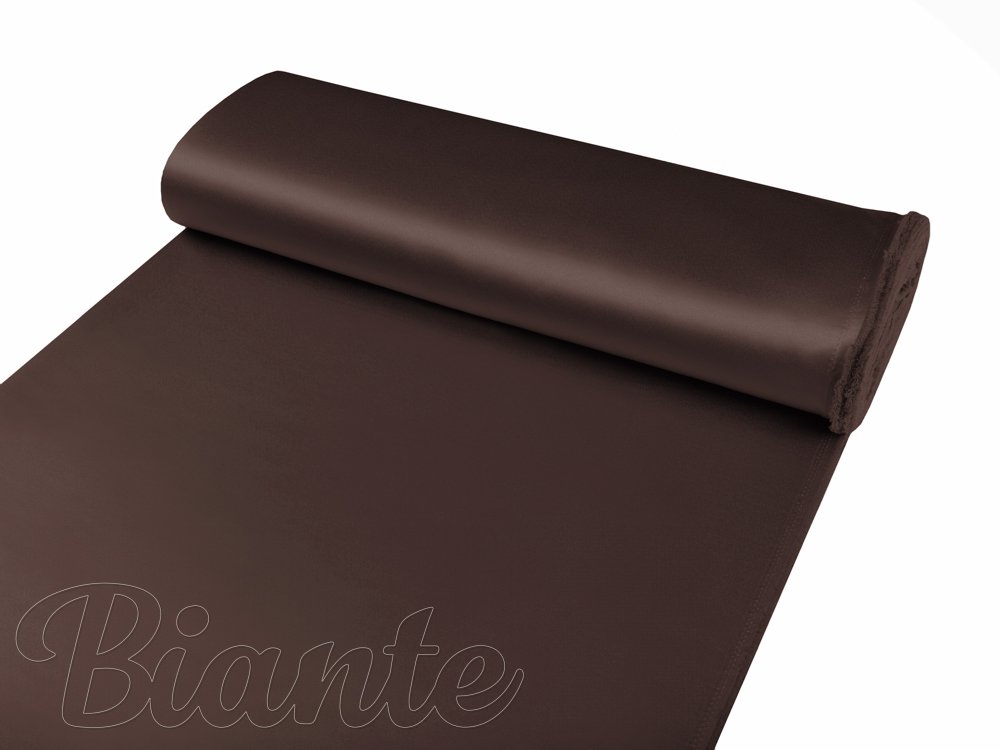 Látka polyesterový satén LUX-L042 Čokoládovo hnedá - šírka 150 cm - detail 3 - Biante.sk