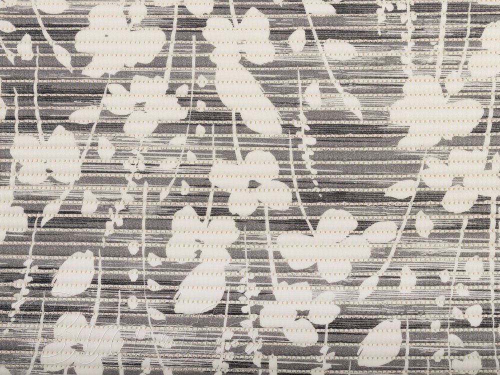 Kúpeľňová penová rohož / predložka PRO-061 Kvety na sivom - metráž šírka 65 cm - detail 3 - Biante.sk