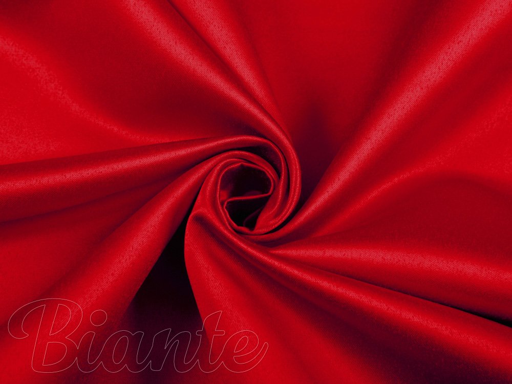 Látka polyesterový satén LUX-013 Červená - šírka 150 cm - detail 1 - Biante.sk