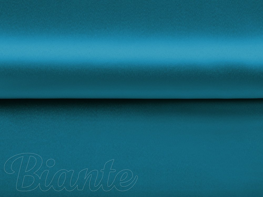 Látka polyesterový satén LUX-021 Petrolejově modrá - šířka 150 cm - detail 4 - Biante.cz