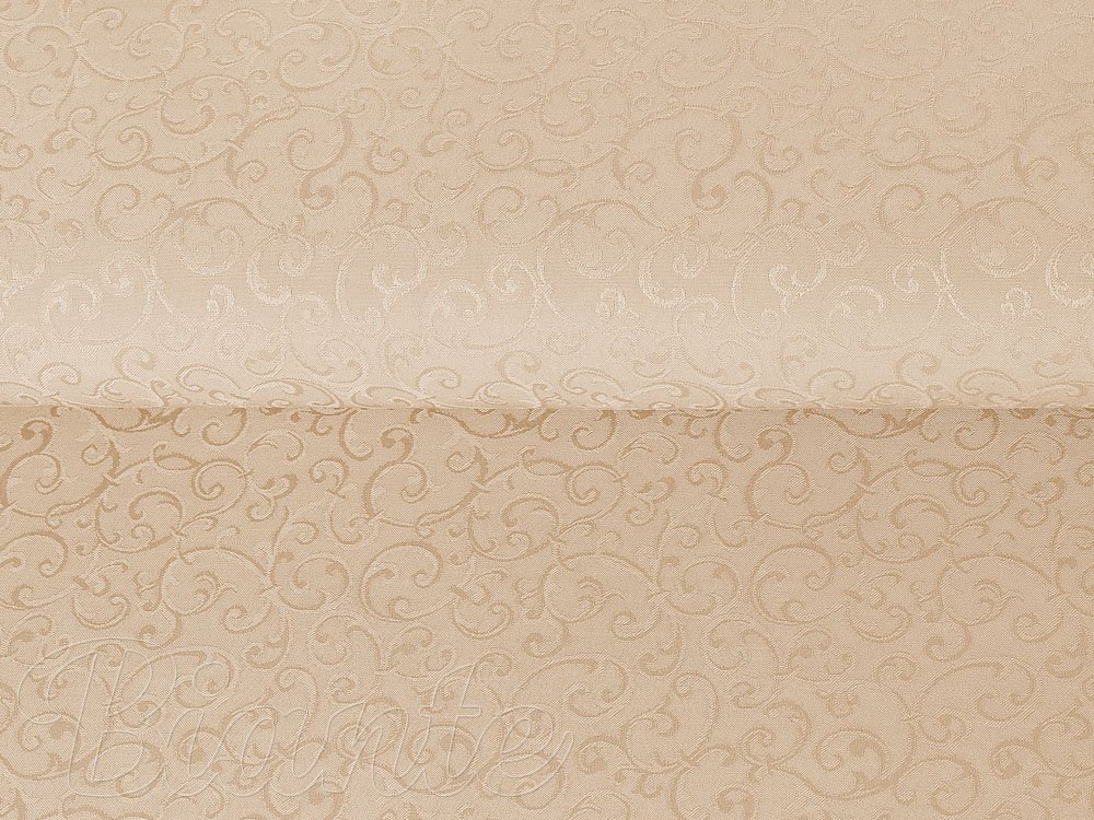 Teflónová látka na obrusy TF-079 Ornamenty - béžová - šírka 160 cm - detail 4 - Biante.sk