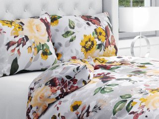 Bavlnené posteľné obliečky Sandra SA-217 Veľké žlté kvety - Biante.sk