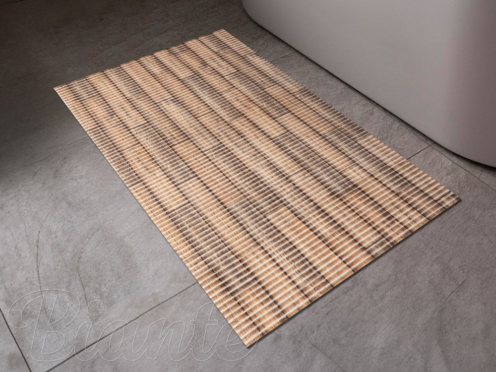 Kúpeľňová penová rohož / predložka PRO-047 Hnedý drevodekor - metráž šírka 65 cm - detail 1 - Biante.sk