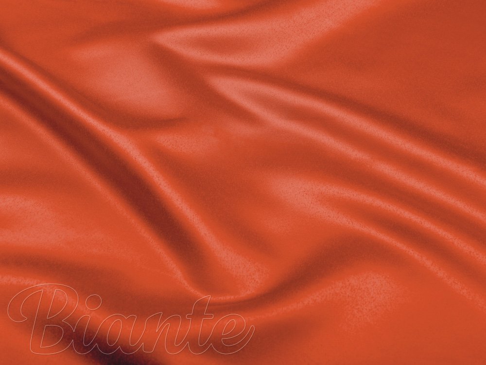 Látka polyesterový satén LUX-L045 Tehlovo červená - šírka 150 cm - detail 5 - Biante.sk