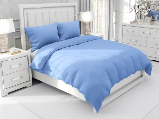 Bavlnené jednofarebné posteľné obliečky Moni MOD-509 Nebeská modrá - Biante.sk