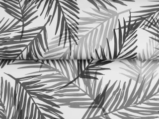 PVC obrus Sivo-čierne palmové listy PV-077 - metráž š. 140 cm - detail 1 - Biante.sk