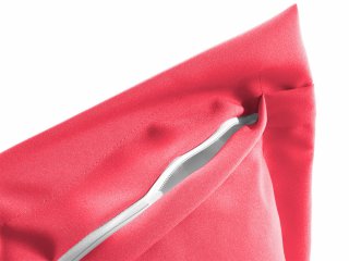 Dekoračná obliečka na vankúš s lemom Rongo RG-046 Neónovo ružová - detail 1 - Biante.sk