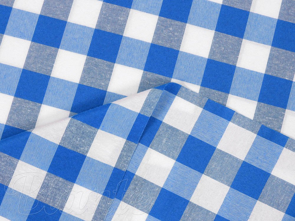 Teflonová látka na ubrusy TF-029 Modro-bílá kostka - šířka 320 cm - detail 3 - Biante.cz