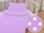 Detské bavlnené posteľné obliečky do postieľky Sandra SA-141 Biele bodky na svetlo levanduľovom - Biante.sk