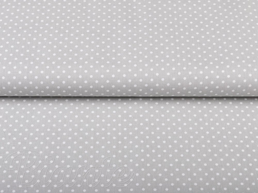 Bavlnená látka/plátno Sandra SA-123 Biele bodky na svetlo sivom - šírka 160 cm - detail 4 - Biante.sk