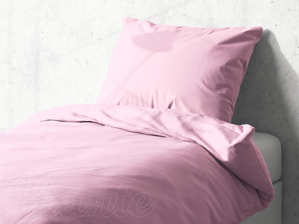 Detské bavlnené posteľné obliečky do postieľky Moni MOD-507 Svetlo ružové - Biante.sk