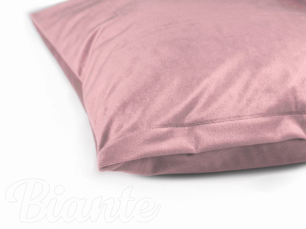 Sametový povlak na polštář Velvet Premium SVP-033 Starorůžový - detail 2 - Biante.cz