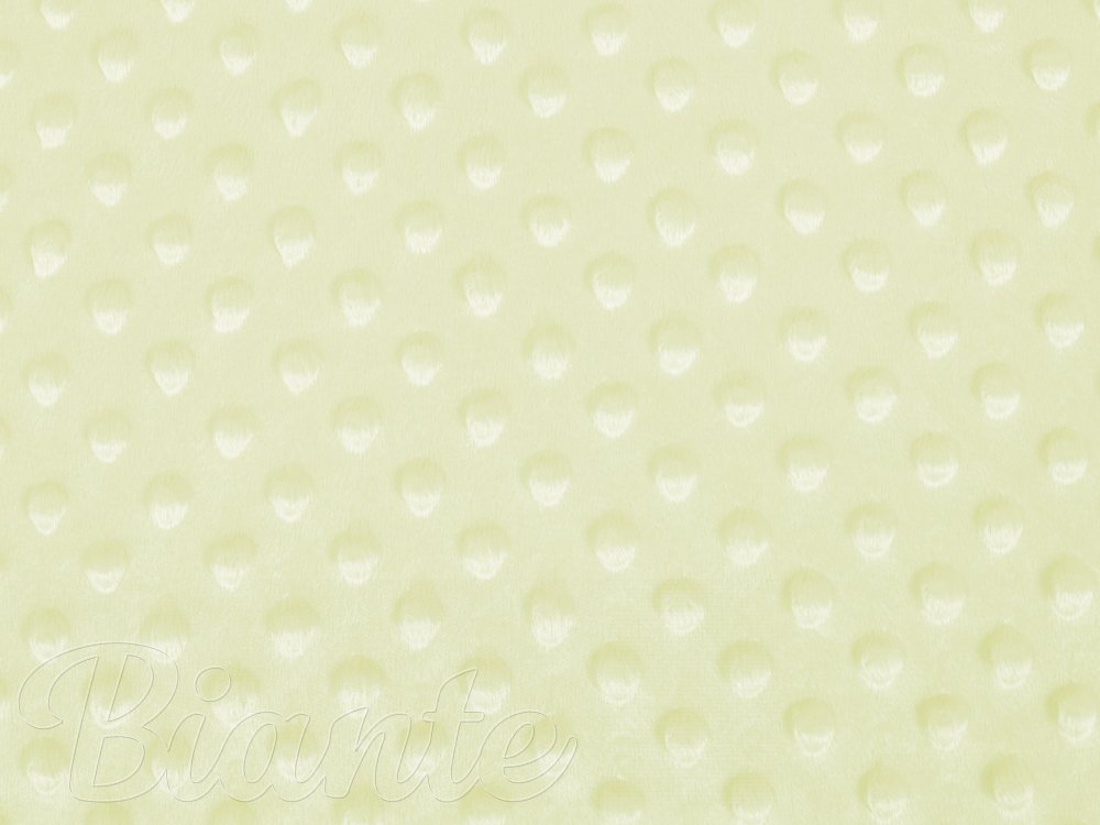 Dětská látka Minky 3D puntíky MKP-043 Pastelově žlutozelená - šířka 150 cm - detail 6 - Biante.cz