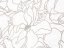 Bavlnená látka/plátno Sandra SA-268 Béžové designové kvety na bielom - šírka 145 cm - detail 5 - Biante.sk