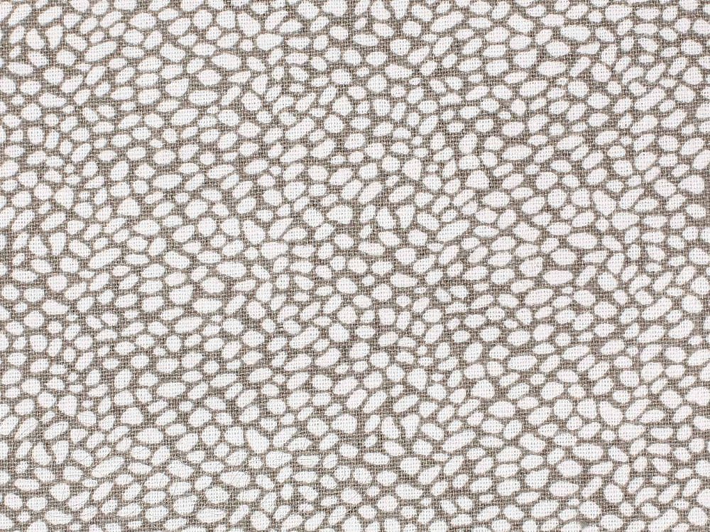 Bavlněná látka/plátno Sandra SA-054 Bílé kamínky na šedobéžovém - šířka 145 cm - detail 5 - Biante.cz